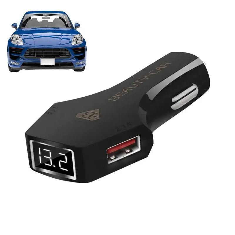 

USB Car Charger 4200mA Universal Fast Charging Car Chargers Digital Display Car Charger Stable Small Car USB Socket With