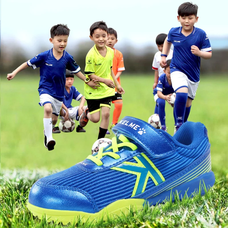 KELME Professional Kid's Soccer Shoes TF Crushed Spike Trainers Breathable Non-slip Children Sports Shoes Football Boots 6893171