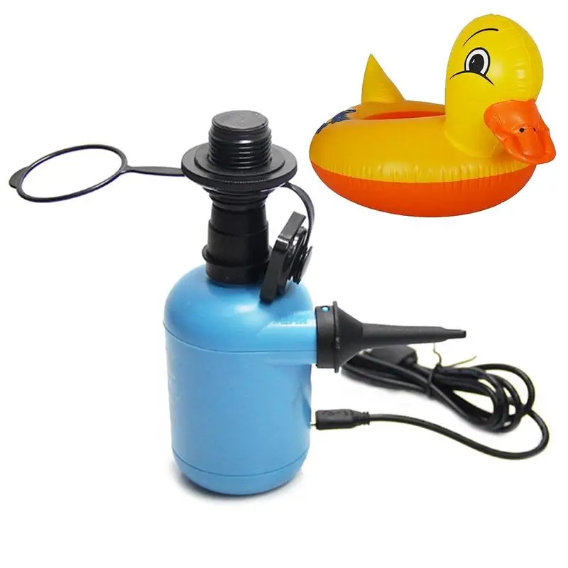 

Портативный USB Электрический воздушный насос с 3 насадками, насос для плавательного бассейна, воздушный матрас, легкий и портативный, 0,4 фунт...