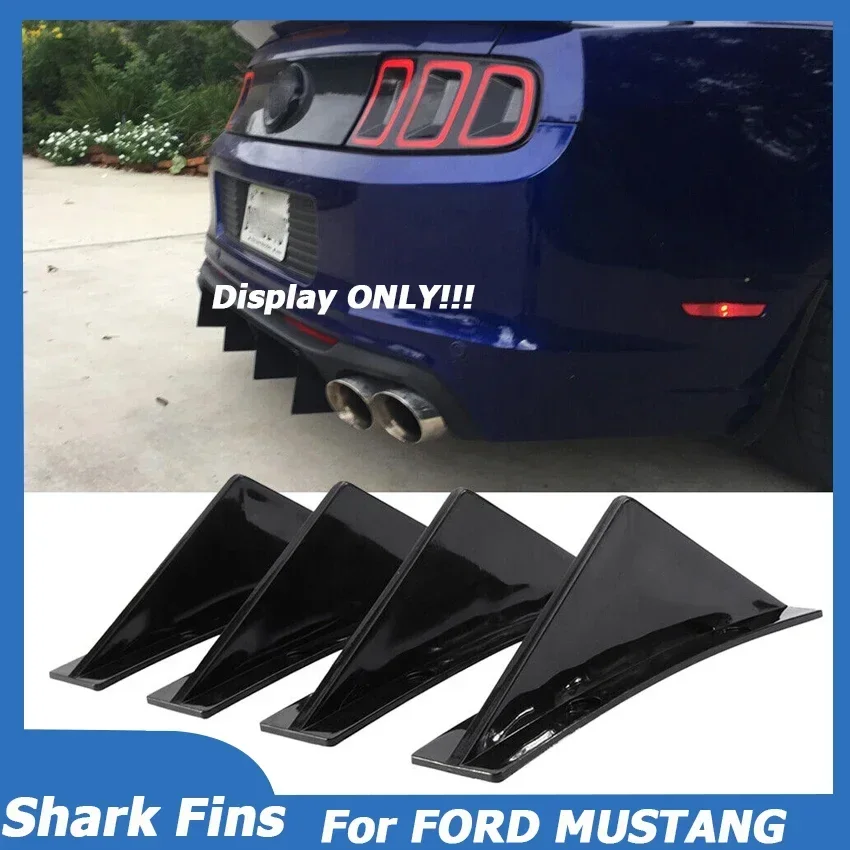 4 шт./компл. изогнутый универсальный для Ford Mustang GT диффузор заднего бампера ласты