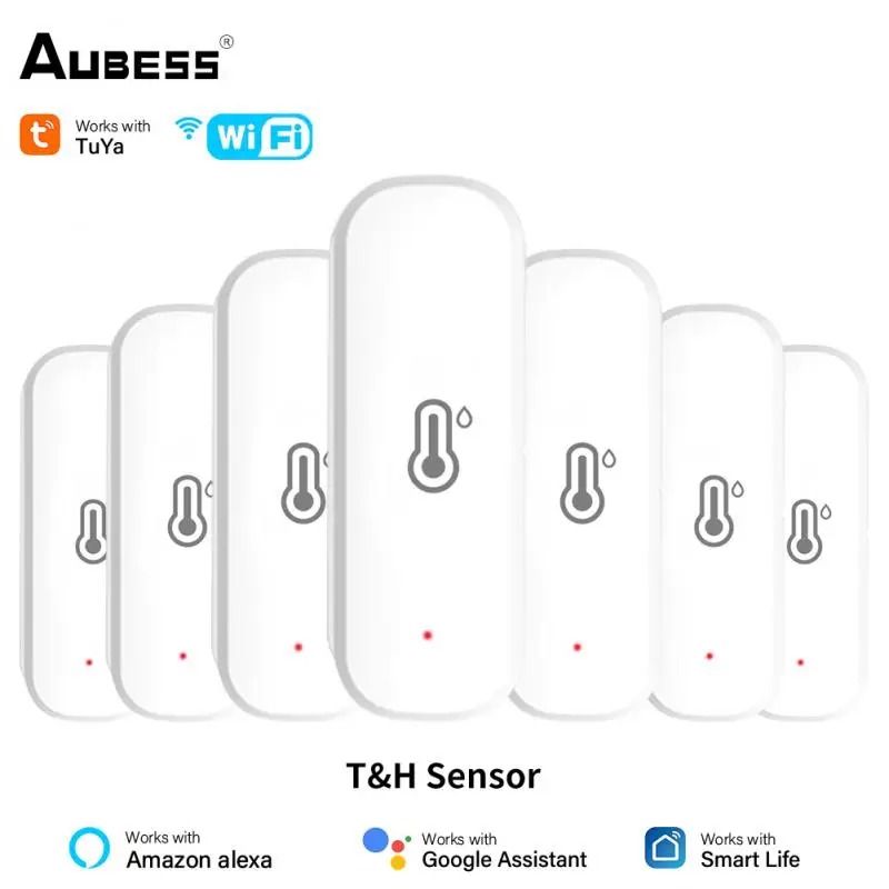 

AUBESS WiFi Zigbee Temperature Humidity Sensor Indoor Thermometer Hygrometer Smart Home Security Alarm System Tuya Smart Life