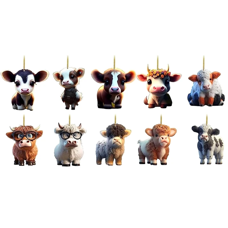 

10 шт., декоративные подвесные украшения для салона автомобиля