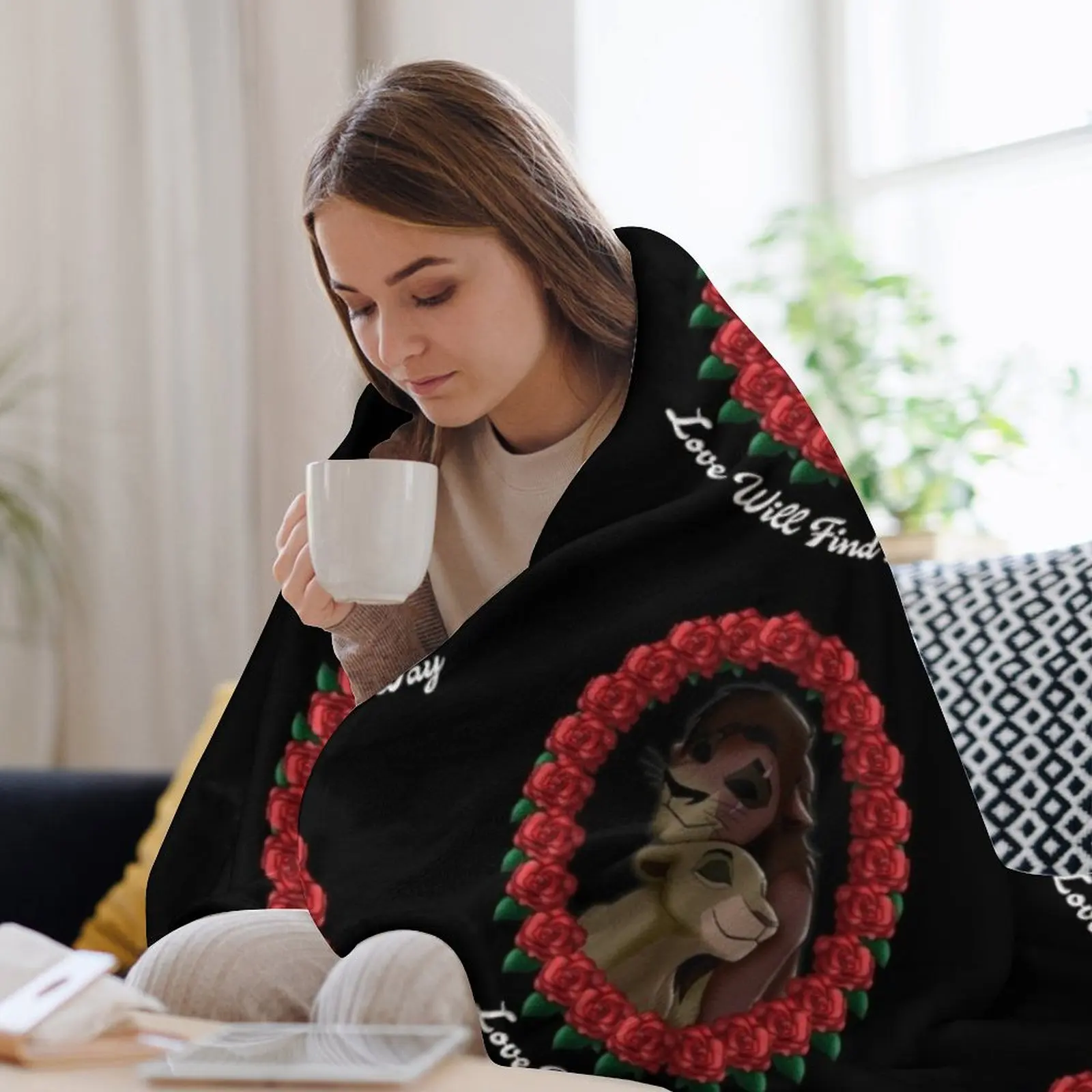 Одеяло Kovu x Kiara fanart тонкие одеяла из фланелевой ткани на заказ походные