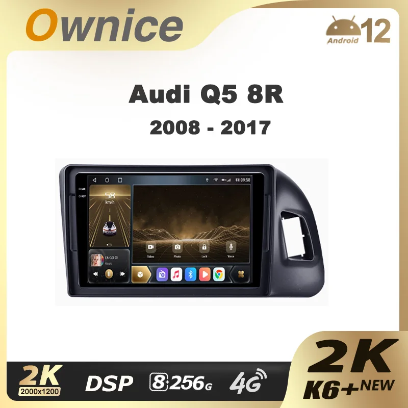 Автомагнитола Ownice K6 + 2K для Audi Q5 8R 2008-2017 мультимедийный видеоплеер навигация