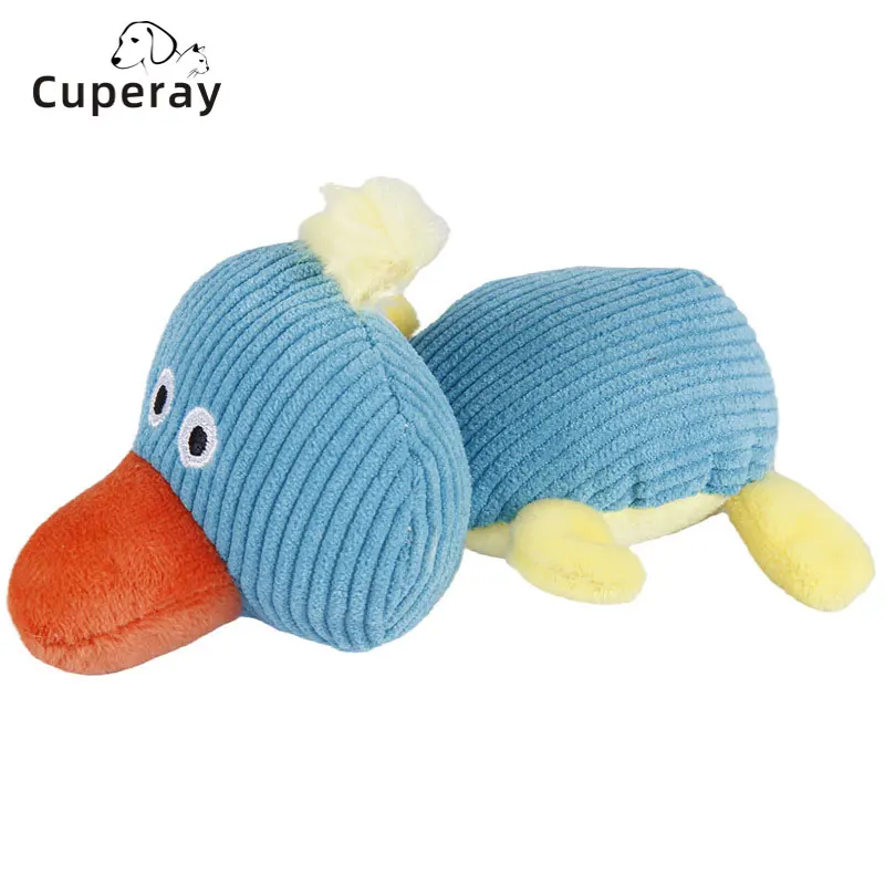 

Pet Voice Plush Toys Cow Duck Shape Toys Teeth Chewing Squeaky Sound Training Doll Interactive Game Plush Stuffed Pet Supplies