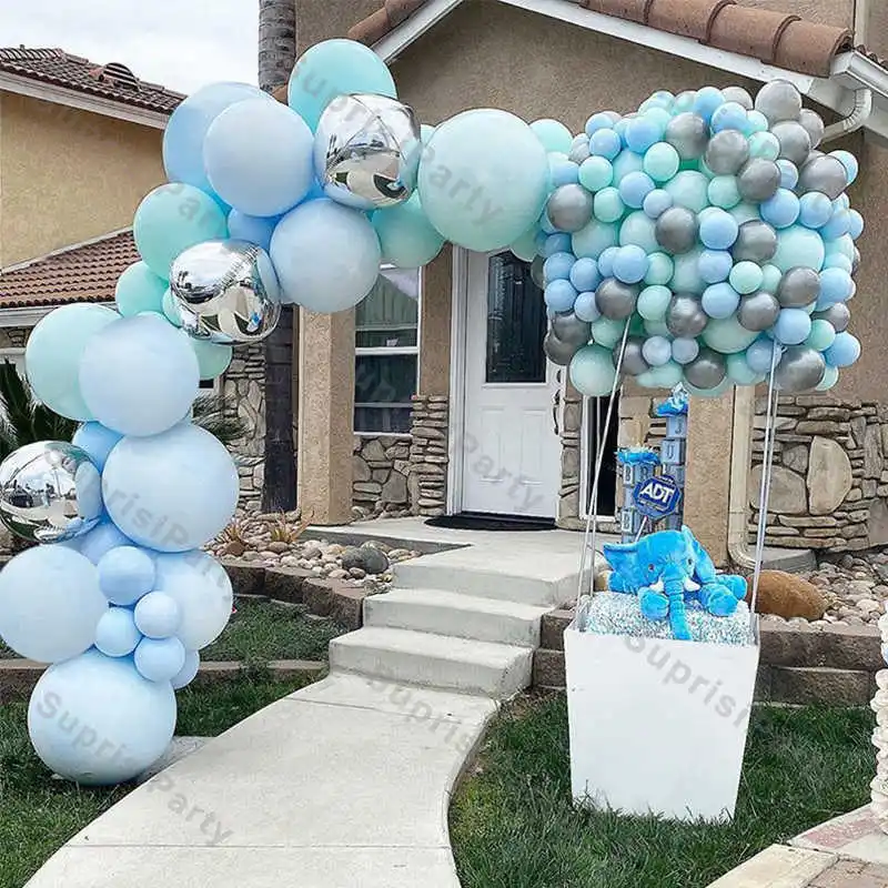 

179pcs Macaron Blue Balloons Garland Wedding Decoration Kids Birthday Gift Baby Shower Party Decor Globos Latex Balloon Arch