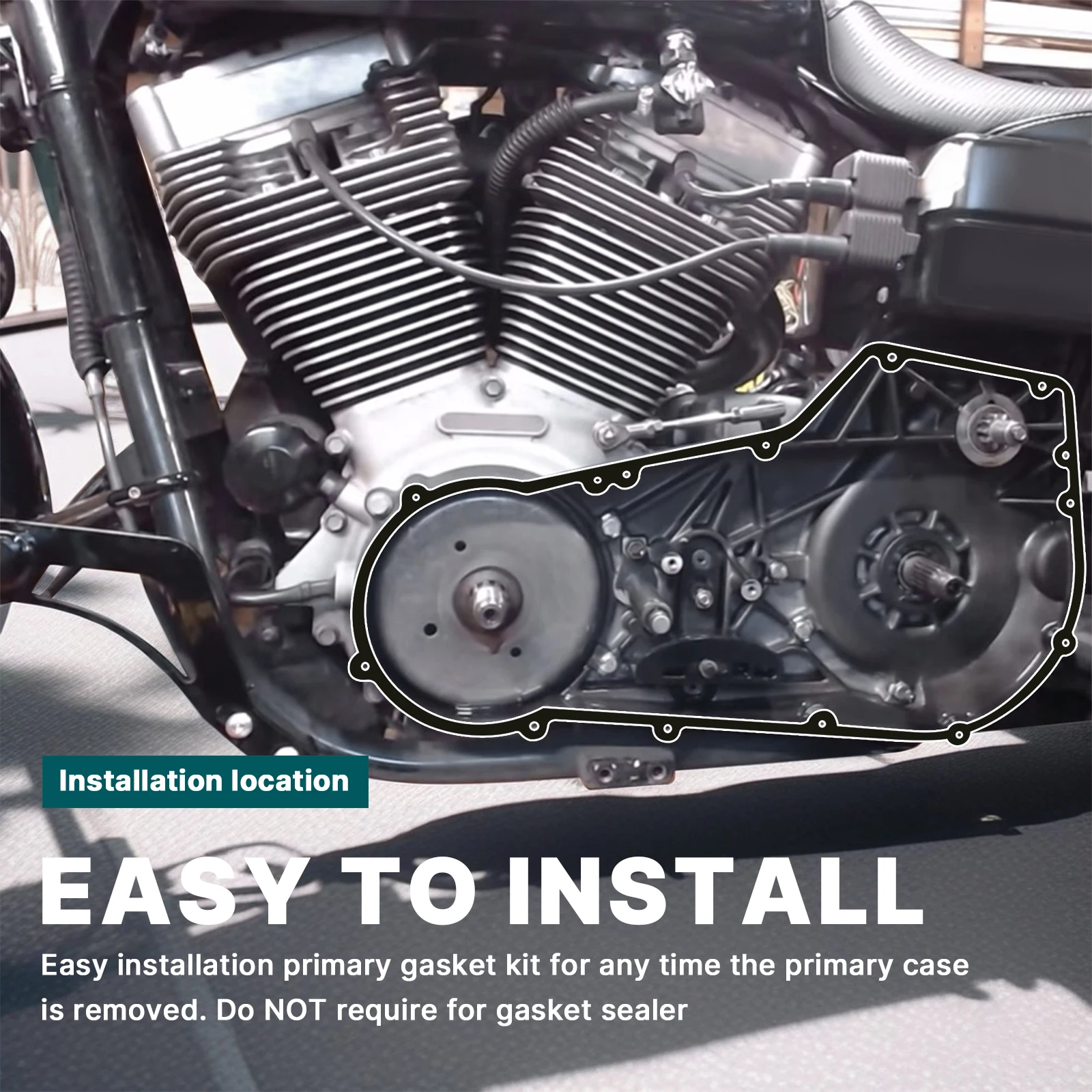 Фото Комплект прокладок для сцепления Primary Cover Gasket Kit Clutch Seal для Harley Dyna 1994-2005 и Softail 1994-2006 №3