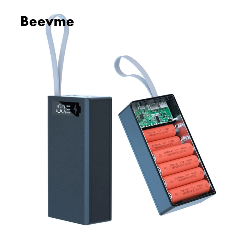 

Quick Charge DIY Powerbank Case Kit 12*18650 Battery Holder Charger Box Power Bank Case QC3.0 Mobile Phone Charger Shell