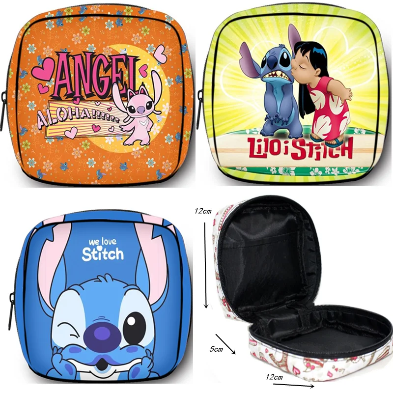 

2023 Disney Women's Cosmetic Bag Cartoon Pattern Mickey Mouse Daisy Stitch Waterproof Sanitary Pad Storage Bag Mini Coin Purse
