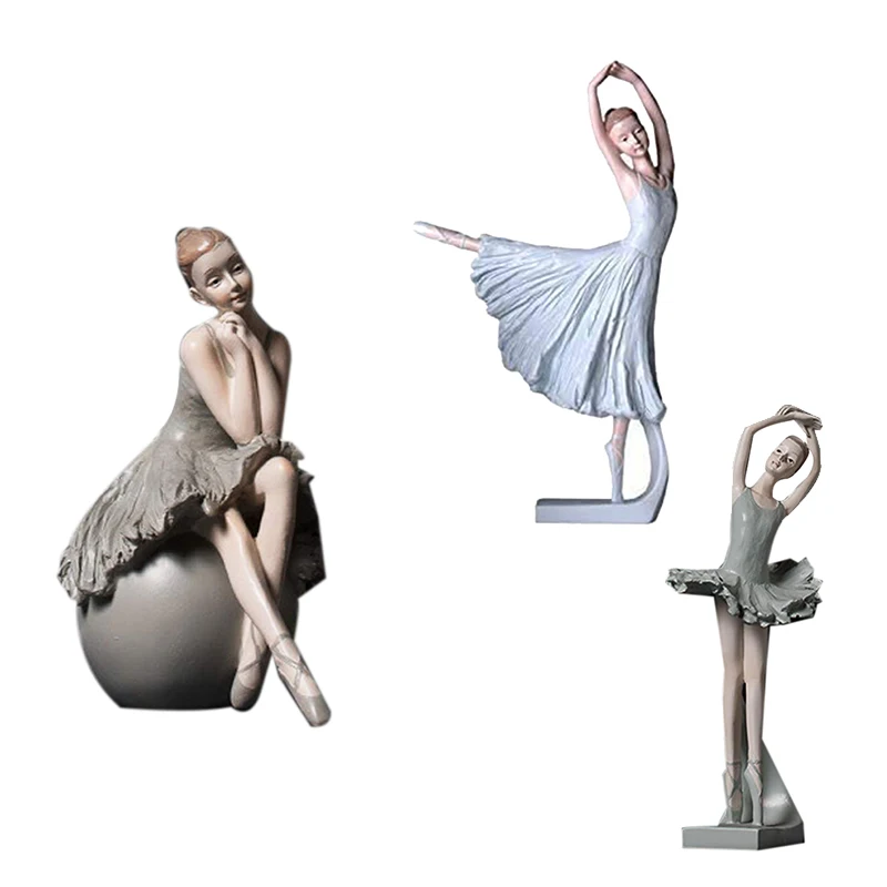 

Ballet Dancer Statue Art Sculpture Figure Resin Home Decoration Desk Ornament, Statuette For Your Desk/Dinning Table
