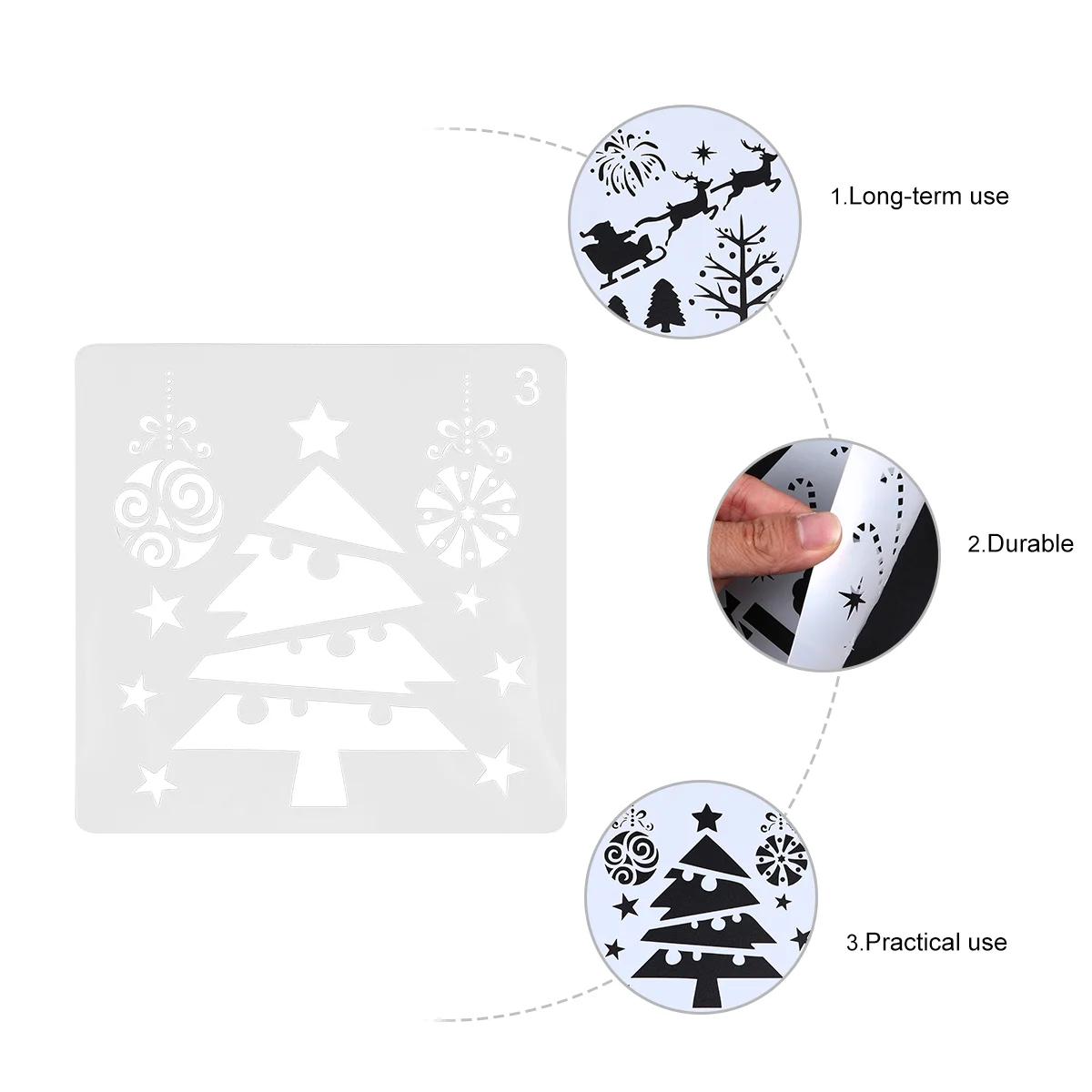 24 шт. трафаретные трафареты для рождественской живописи поделок пластиковая