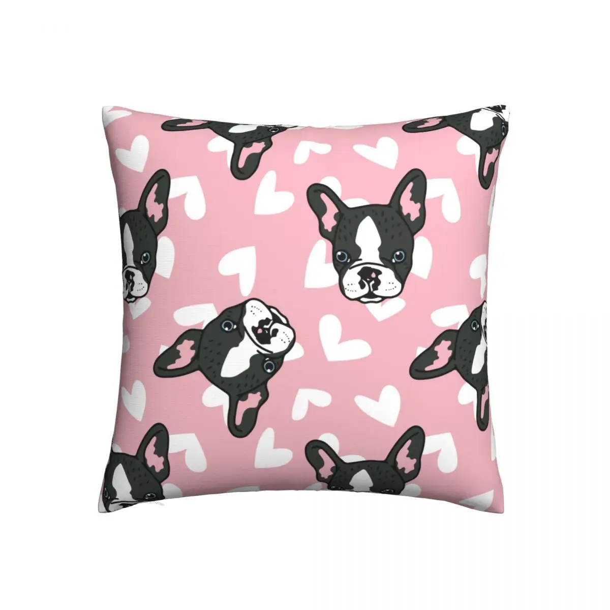 

Bulldog Dog Pillowcase Printed Polyester Cushion Cover Gift Animal Throw Pillow Case Cover Home Zippered 40X40cm