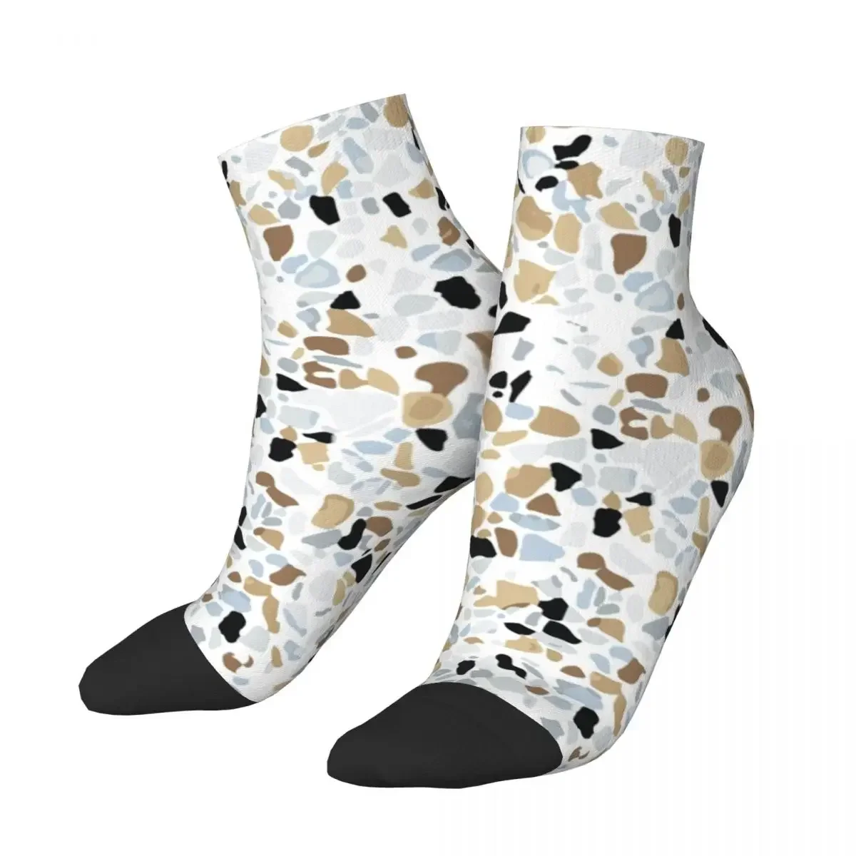 Бесшовные носки с узором из камня терраццо впитывающие пот чулки в стиле