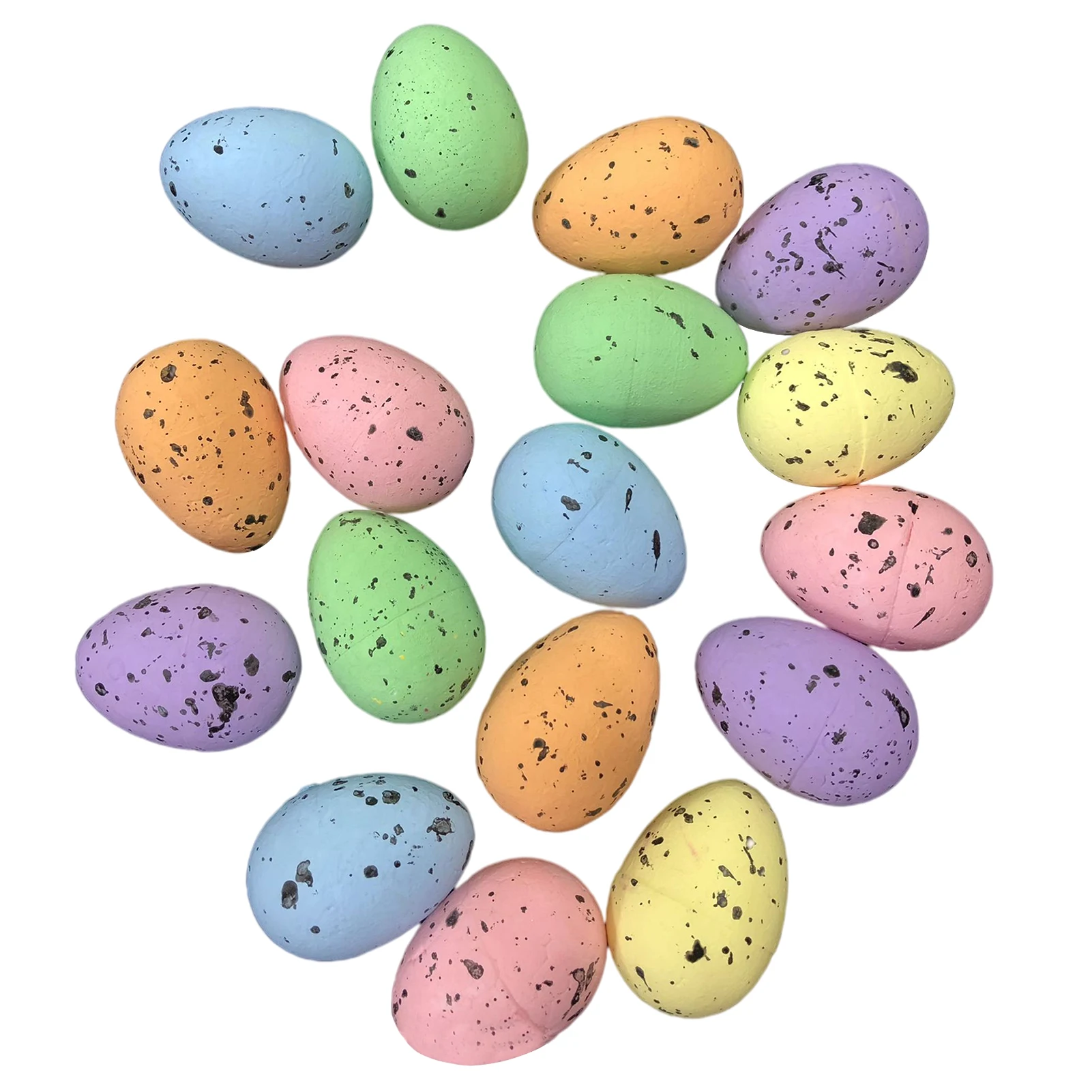

Искусственные яйца, пенопластовые украшения для пасхальных яиц, украшения для детской вечеринки, Декоративные разноцветные поделки, корзина для охоты на пасхальные яйца