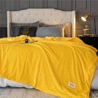 thickened fleece blanket warm air conditioning quilt bedding office lunch break blanket car leisure super soft sheet quilt cover
