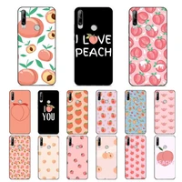 fhnblj cute peach phone case for huawei y 6 9 7 5 8s prime 2019 2018 enjoy 7 plus