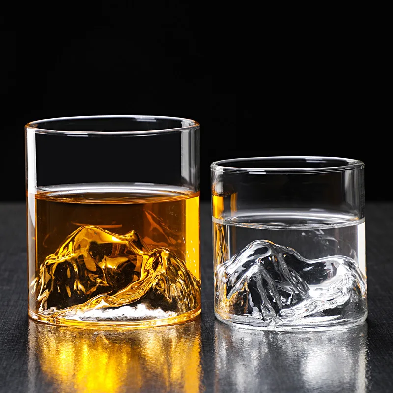 

Japanese Mountain Whiskey Glass Glacier Old Fashioned Whisky Rock Glasses Vodka Cup Wine Tumbler Glasses for Champagne Tea Cup