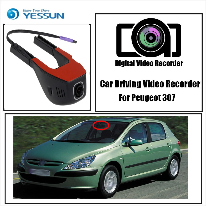 

YESSUN для Peugeot 307 Автомобильный видеорегистратор Wifi DVR мини камера Novatek 96658 FHD 1080P видеорегистратор ночное видение