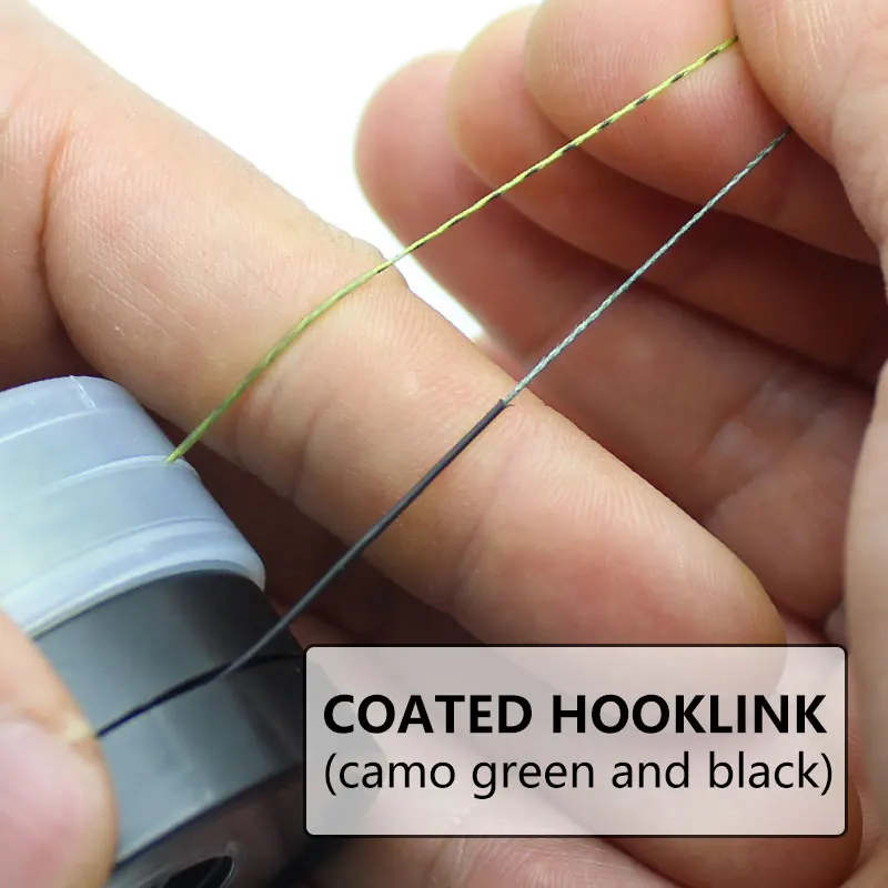 Фото 20 м леска для ловли карпа, сращивание катушеного покрытия, камуфляжные зеленые и черные волосы, проволоки для ловли карпа, все для рыбных аксессуаров, снасти №3