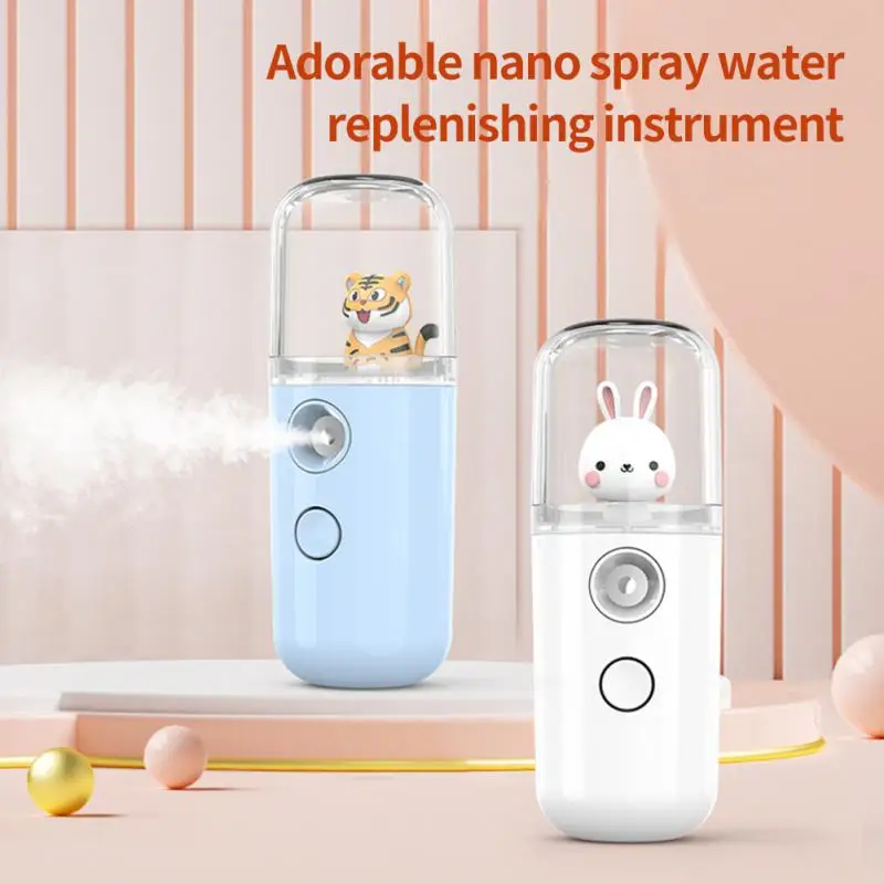 

Facial Steamer Skin Care Moisturizing Nano Mist Sprayer Portable Steaming Women Beauty Hydrating Mist Sprayer Usb Chargeable