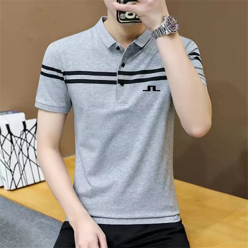 

2022 Summer Men's Sports Golf Shirt Quick Dry Breathable Polo Shirt Pure Cotton Wicking Short Sleeve Top Golf Wear Man's T-shir