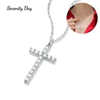 Колье из серебра пробы с муассанитом 0,9 карата