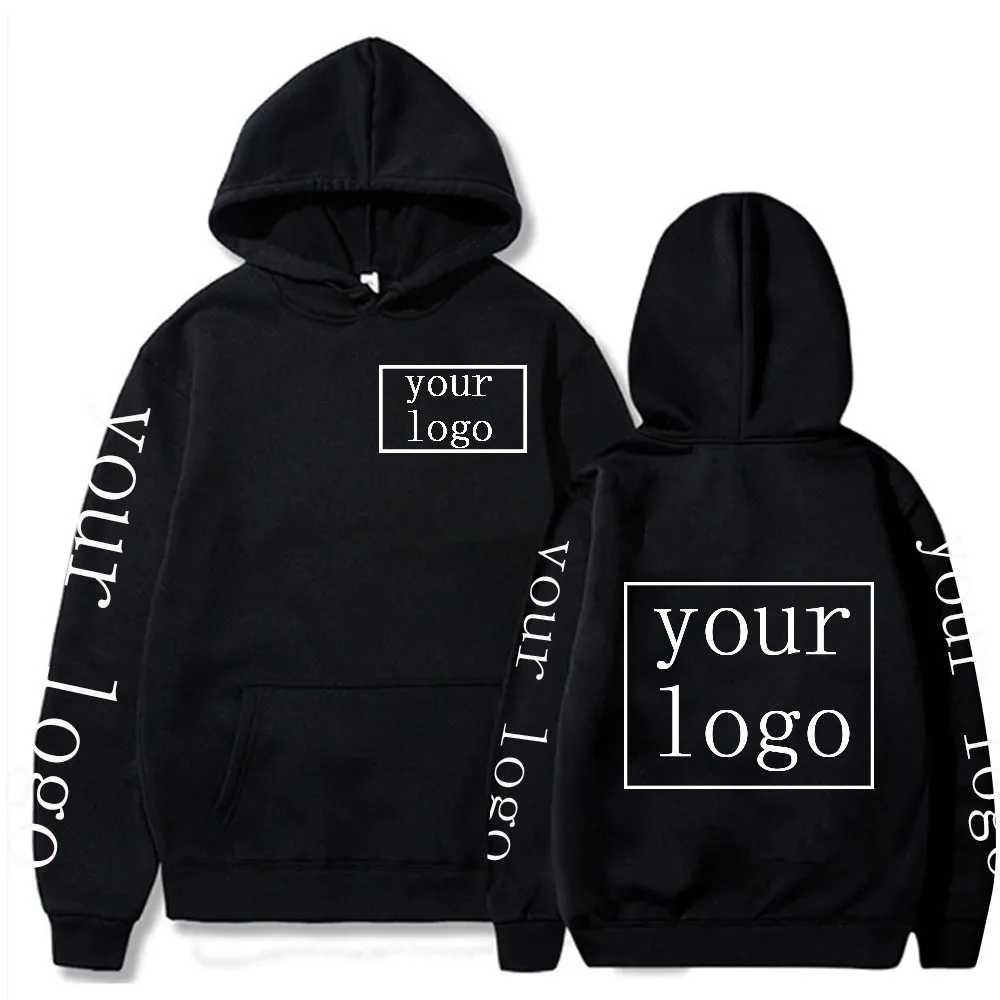 Diy Custom LOGO Sports Leisure Hoodie Text Couple Shirt Friend Family Logo Image Print Clothing Custom Sweater