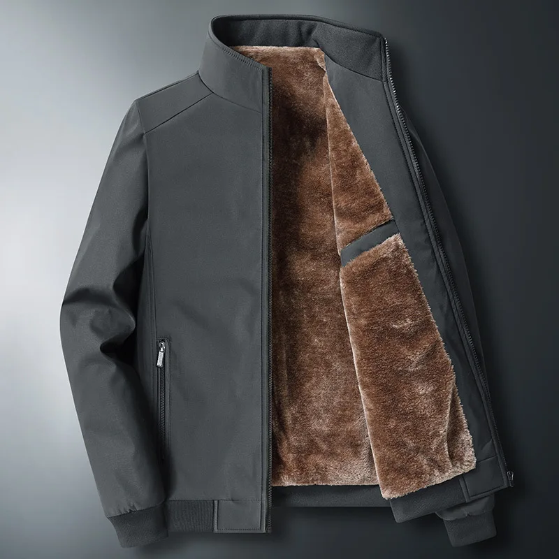 

Mens Fleece Jacket Autumn Winter Plus Size Casual Top Men Faur Fur Warm Thick Overszied Jacket Zip Up Top Outerwear 6xl 7xl 8xl