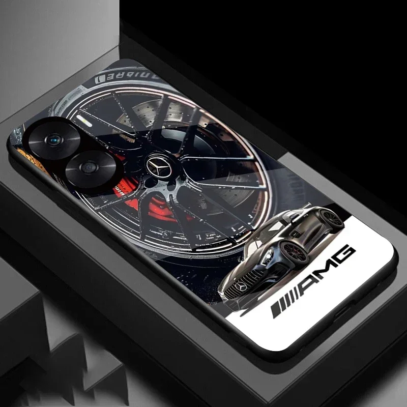 Фото Автомобильный чехол на колесо для телефона Mercedes Benz Huawei Honor X60 Pro X50i X50 X40i X40 X30 SE Противоударная задняя стеклянная крышка Capa №3