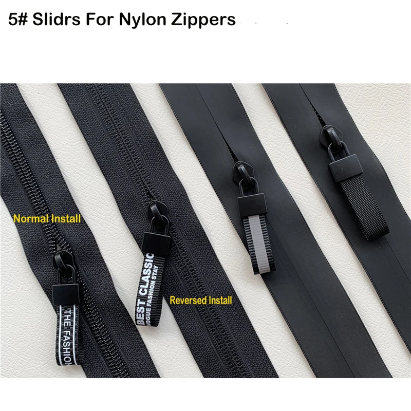 10 шт. 5 # ленточный шнур съемник молнии для нейлоновой ленты печатная бирка