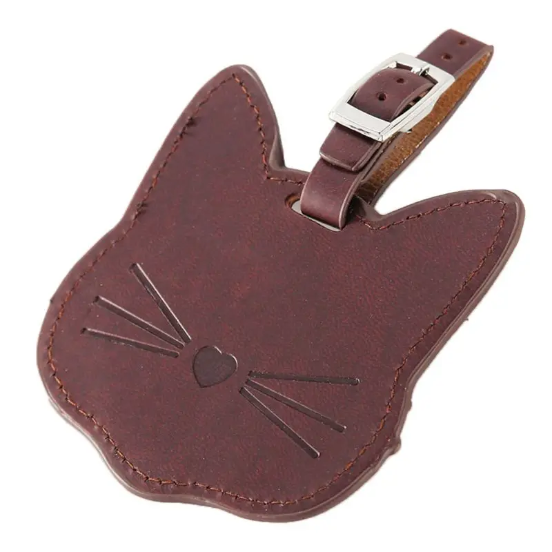 

Travel Luggage Gift Cute Leather Suitcase Tag with Strap Travel Tags