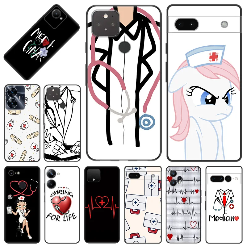 Чехол для телефона Pixel 8 Pro 8a 7a 7 6 Motorola G200 Edge 40 30 20 One Fusion медсестра доктор здоровье