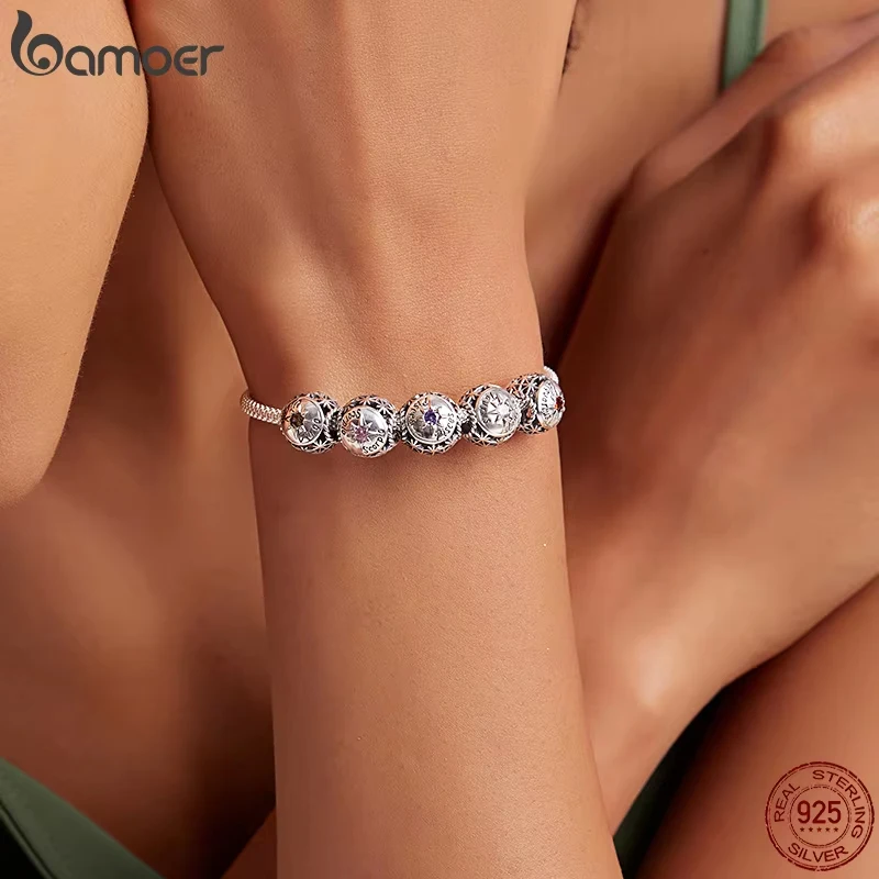 Серебряные бусины-шармы BAMOER со знаками зодиака
