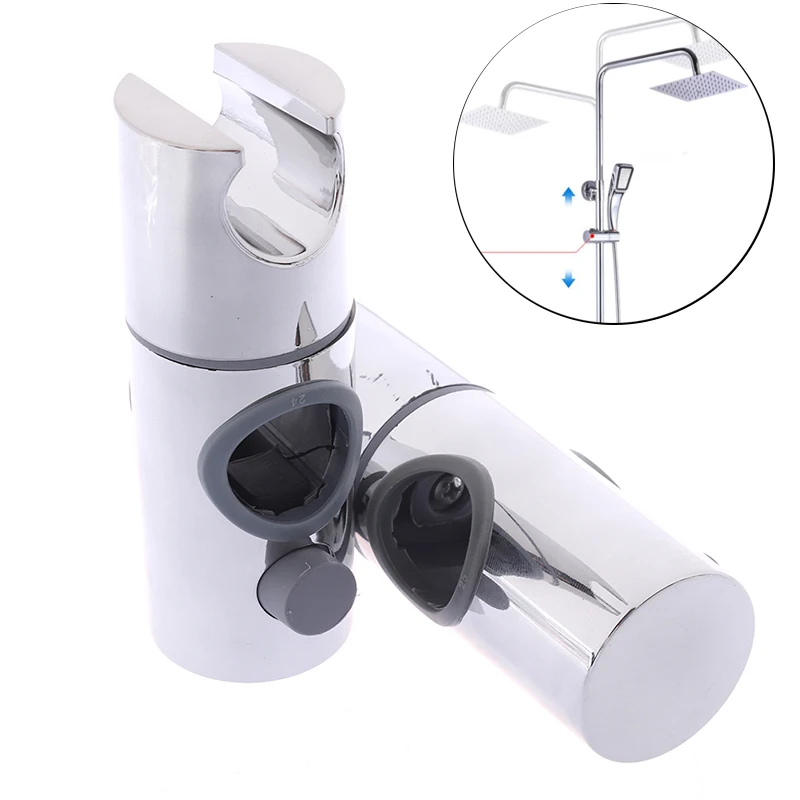 Adjustable Rail Slider Shower Rod Holder Lifting Shower Clip Bracket Sprinkler Head Mounting ABS Shower Brackets