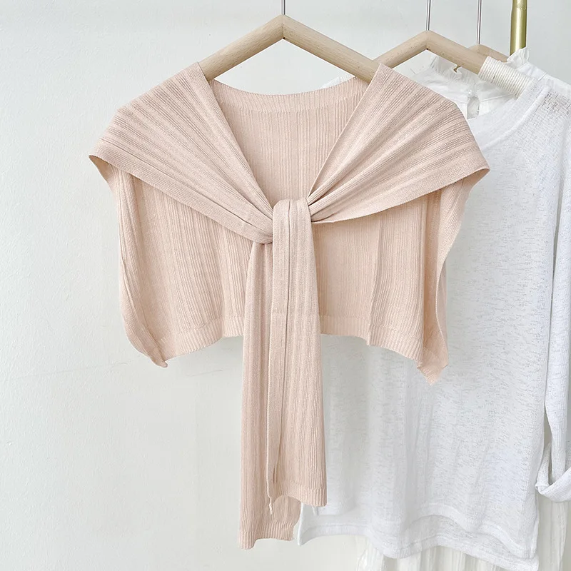 Женский шарф шаль пончо модная женская однотонная Вязаная Шаль асимметричный