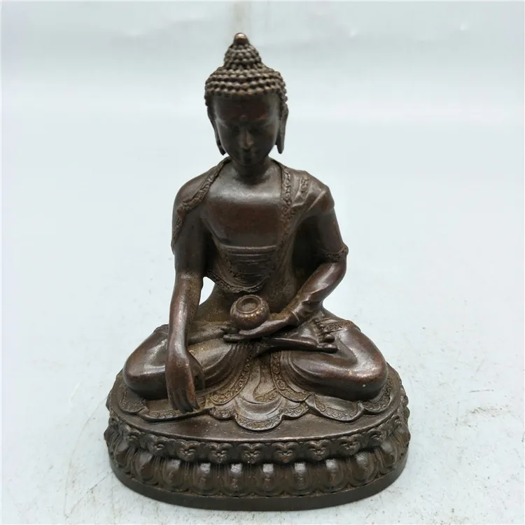 Бронзовые изделия ручной работы Будда Шакьямуни маленькие ручные украшения