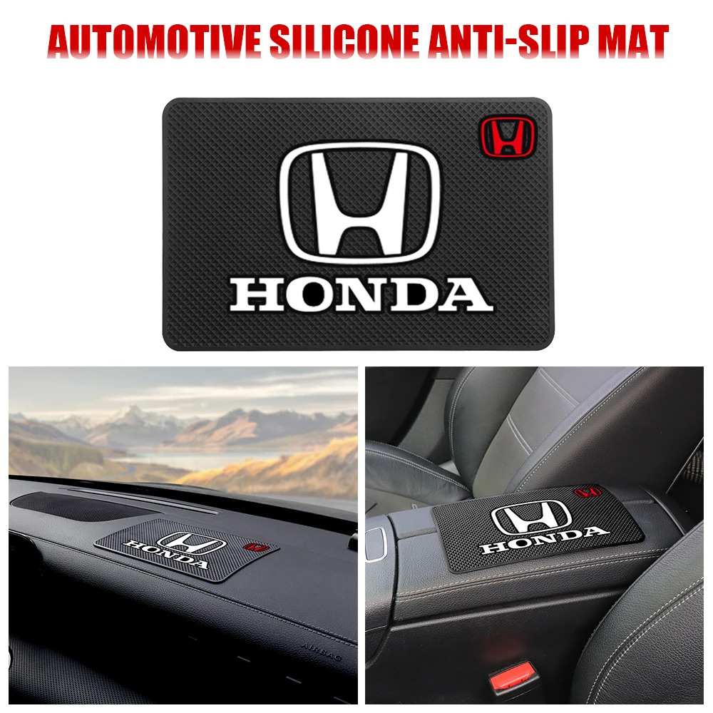 

Car Non-Slip Mat Auto Interior Dashboard Anti-Slip Silicone Pad for Honda CR-Z Pilot CR-V Mugen Dohc Modulo Vezel Legend Fit Hrv
