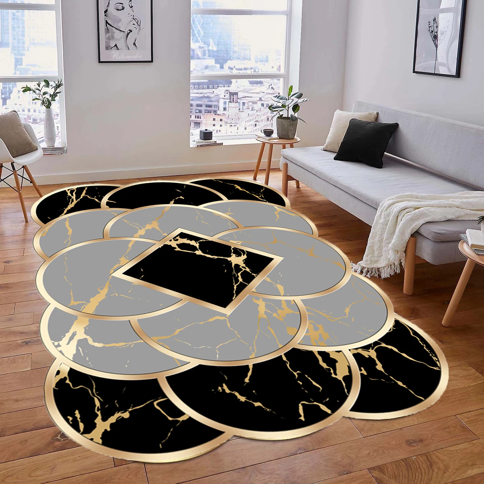 

European Style Rugs and Carpets for Home Living Room Decoration Teenager Bedroom Decor Carpet Non-slip Area Rug Washable Mats