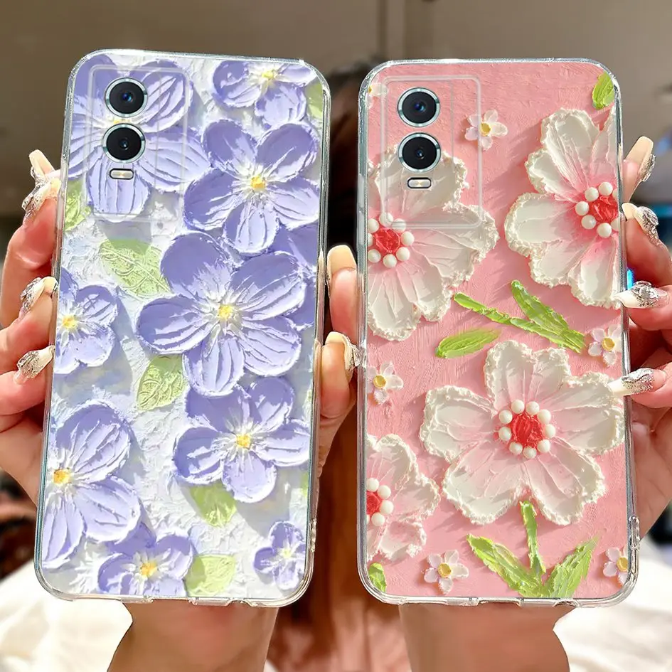 Чехол 6 58 дюйма для Vivo Y76s V2156A новый модный мягкий силиконовый противоударный