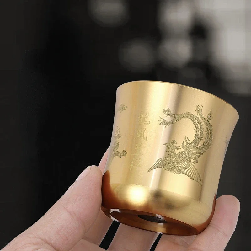 Бытовая посуда для питья латунный орнамент Будда Бог богатства чашка воды 1 шт.