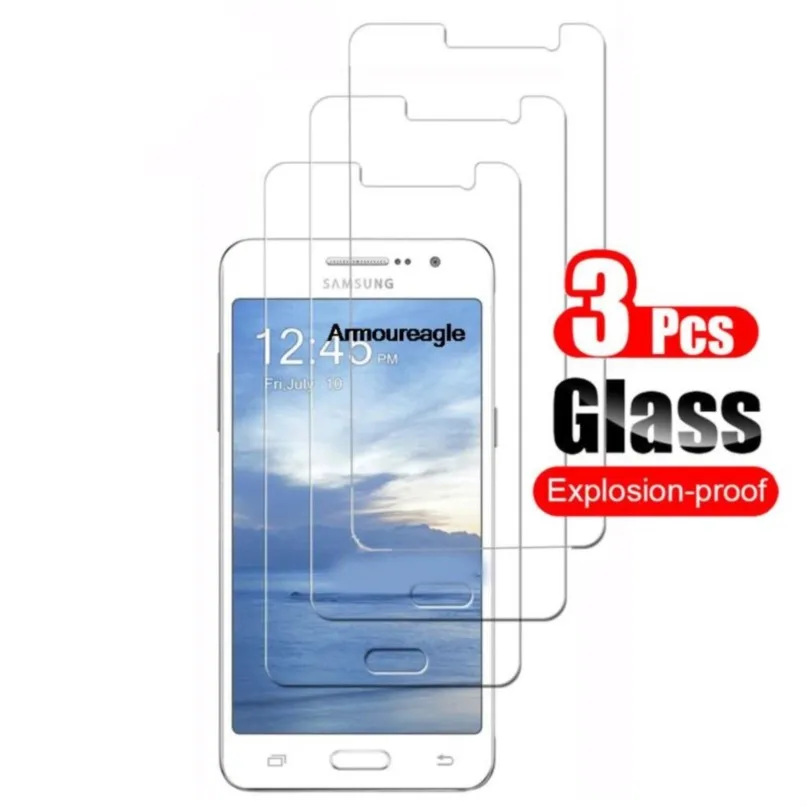 

3pcs guard on for samsung galaxy grand prime g530 g530h tempered glass screen protector guard safety protective glass film 9h