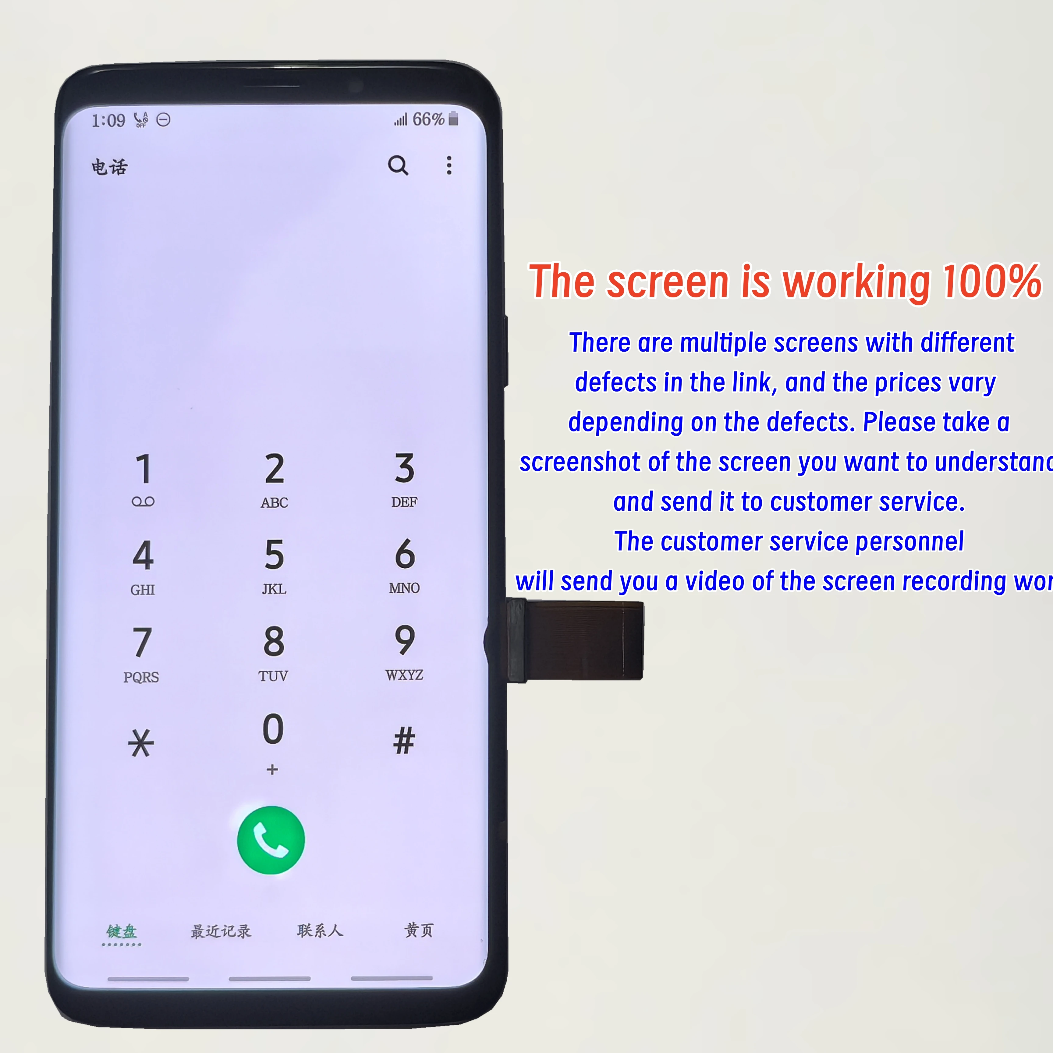 Фото AMOLED LCD-дисплей для Samsung Galaxy S9 Plus G965 G9650 G965U G965F G965W, сенсорный экран в сборе для S9+ с дефектом №3