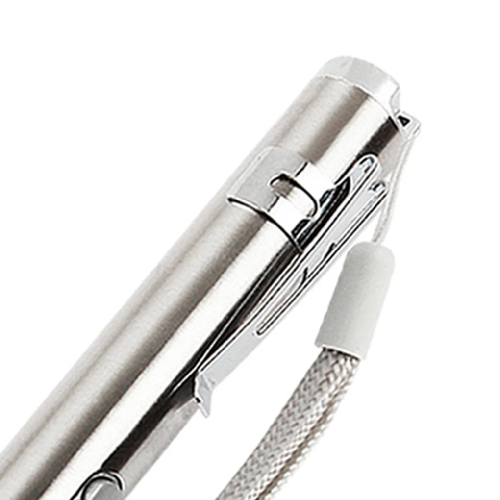 

3 in1 Mini USB Rechargeable LED Infrared UV Round Moon Shape Torch Pen Flashlight Stainless Steel Pocket Penlight