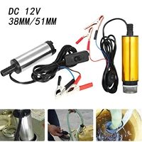 dc 12v electric oil pump diesel fuel transfer pump with filter submersible water pump for car truck camping portable 38mm 51mm