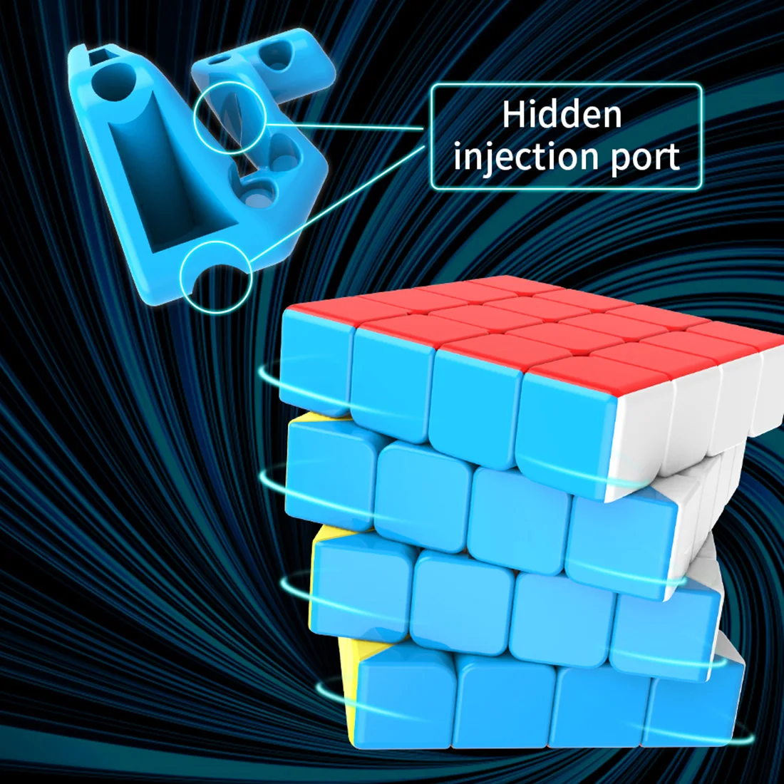 ECube MeiLong 4x4x4 Magic Cube Красочная Игра-головоломка Для Раннего Развития Развивающая