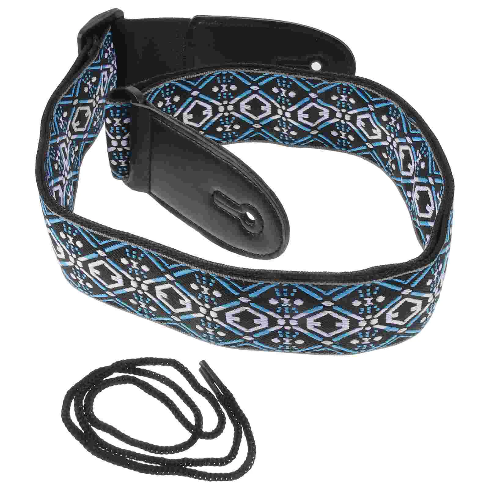 

Ukulele Shoulder Strap Blue Ethnic Ukulele Sling Strap Guitar Neck Hanging Strap Instrument Shoulder Sling Holder Guitar Belt