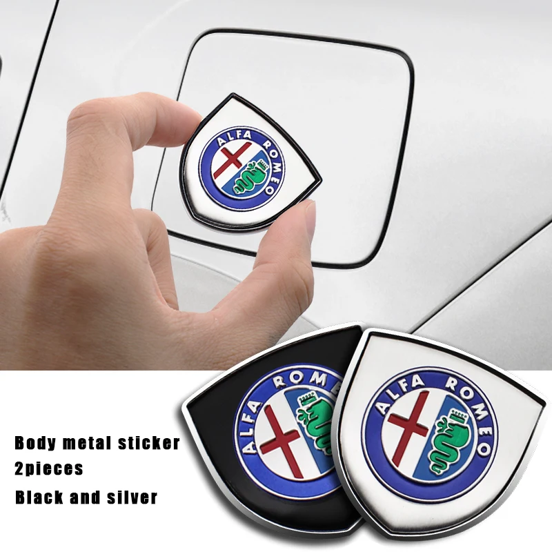 

3D Metal Car Stickers Emblem Badge Decoration Decals For Alfa Romeo 159 147 Giulia Giulietta gt Stelvio mito 156 Car Accessories