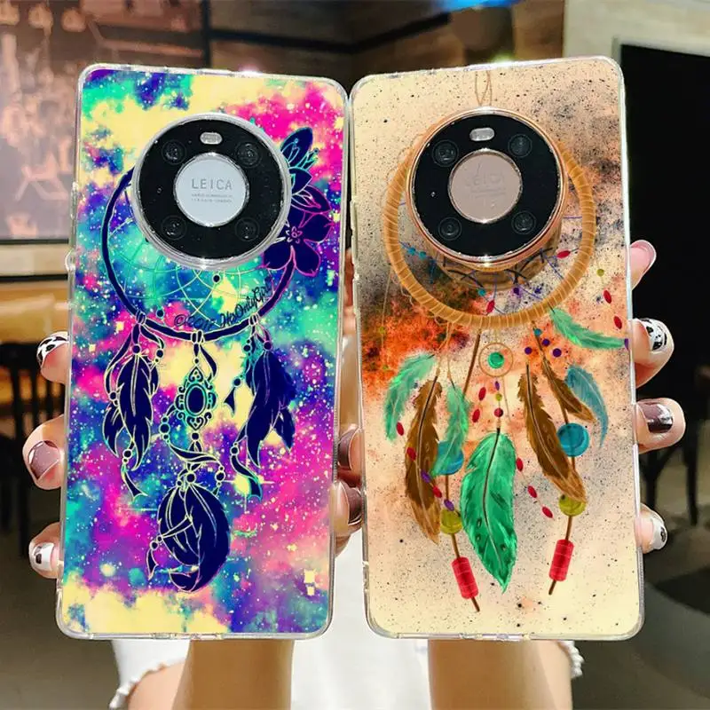 

Dream Catcher Watercolor Phone Case for Samsung S21 A10 for Redmi Note 7 9 for Huawei P30Pro Honor 8X 10i cover