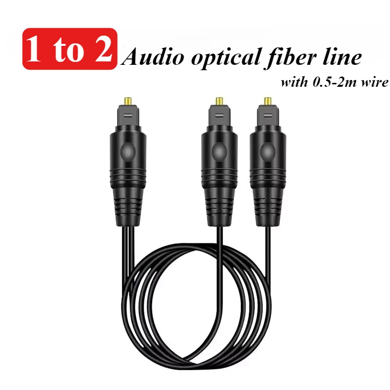 

One to Two SPDIF Digital Optical Audio Cable for Toslink Gold Plated 1m 1.5m 2m 3/5m SPDIF MD DVD Gold Audio Fiber Optic Cable