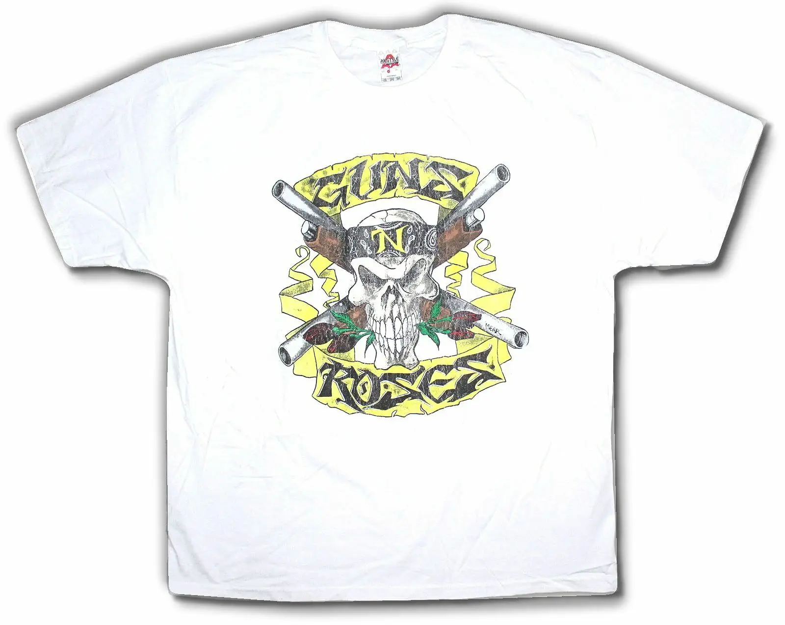 

Guns N Roses Shotgun Skull White T Shirt New Band Merch GnR